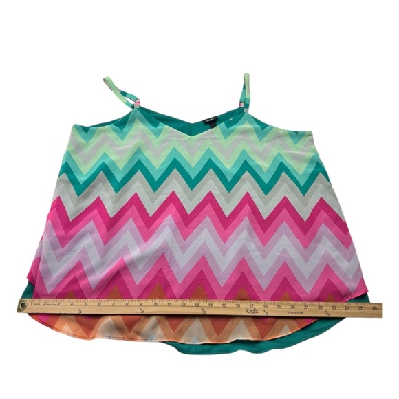 Torrid Sophie Chevron Chiffon Swing Cami - Picture 11 of 13